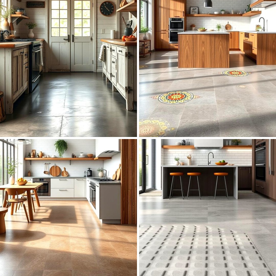 Curated visual reference: Visual Reference: 30 Industrial Chic Concrete Floor Kitchen Design Concepts