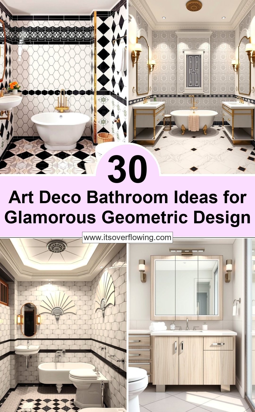 30 Art Deco Bathroom Ideas for Glamorous Geometric Design
