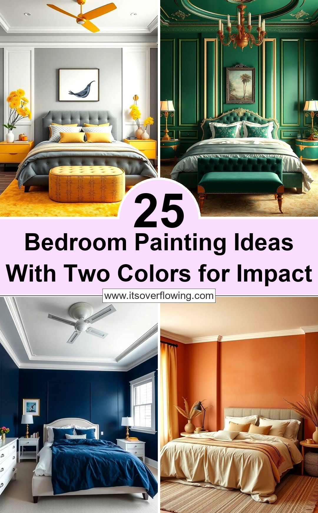 25 Bedroom Painting Ideas With Two Colors for Impact
