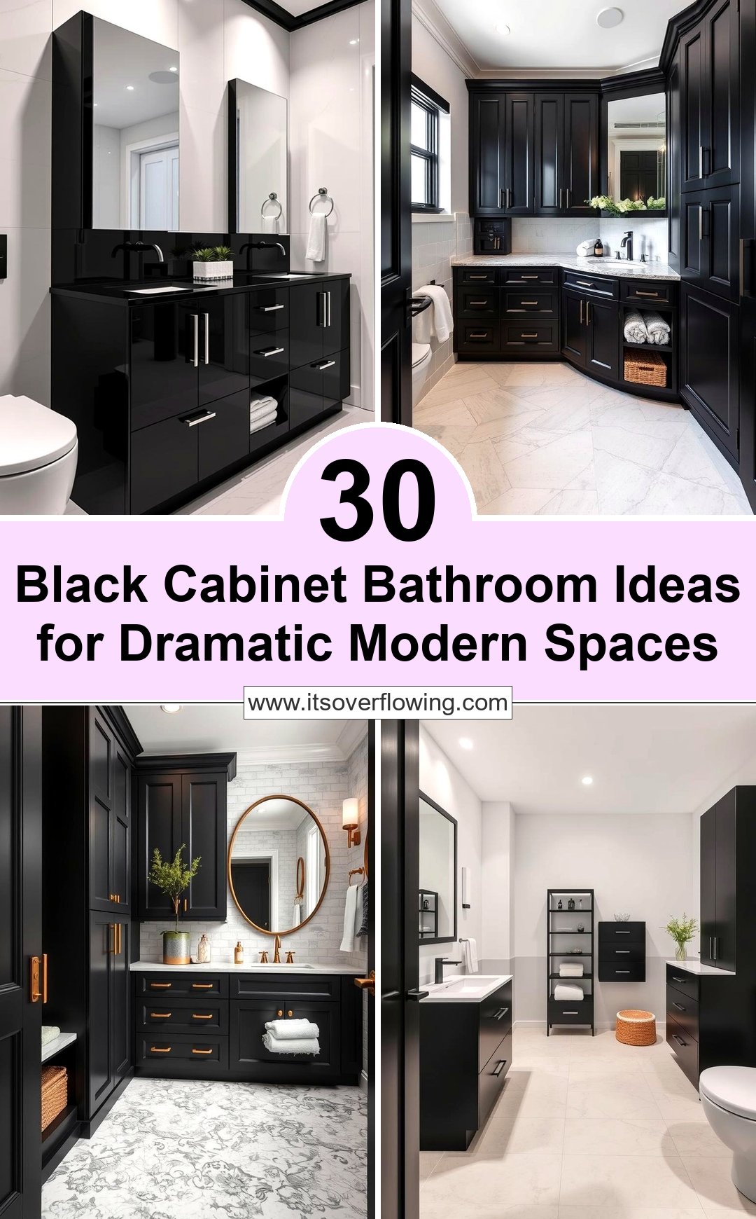 30 Black Cabinet Bathroom Ideas for Dramatic Modern Spaces