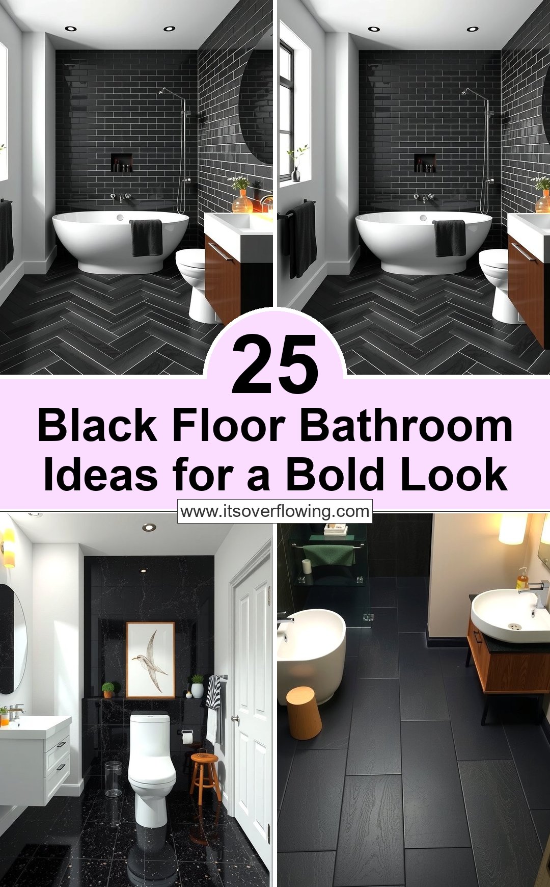 25 Black Floor Bathroom Ideas for a Bold Look