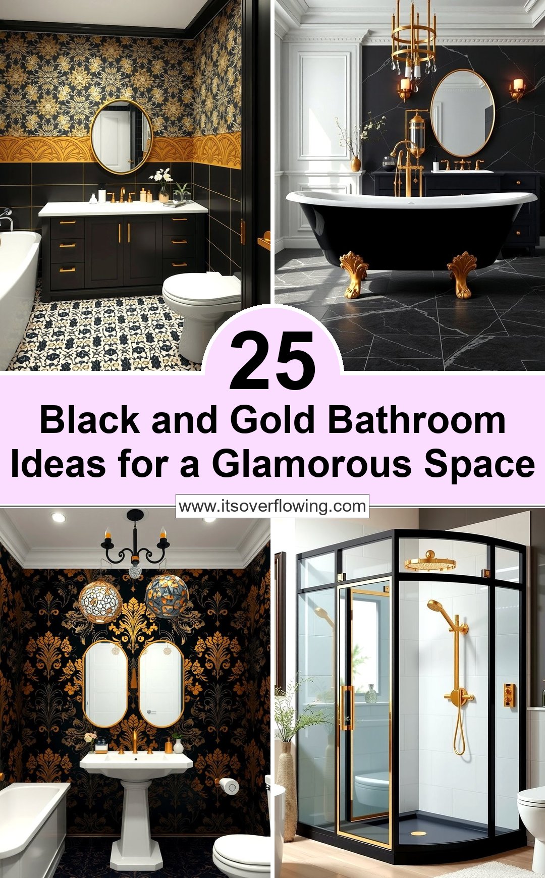 25 Black and Gold Bathroom Ideas for a Glamorous Space