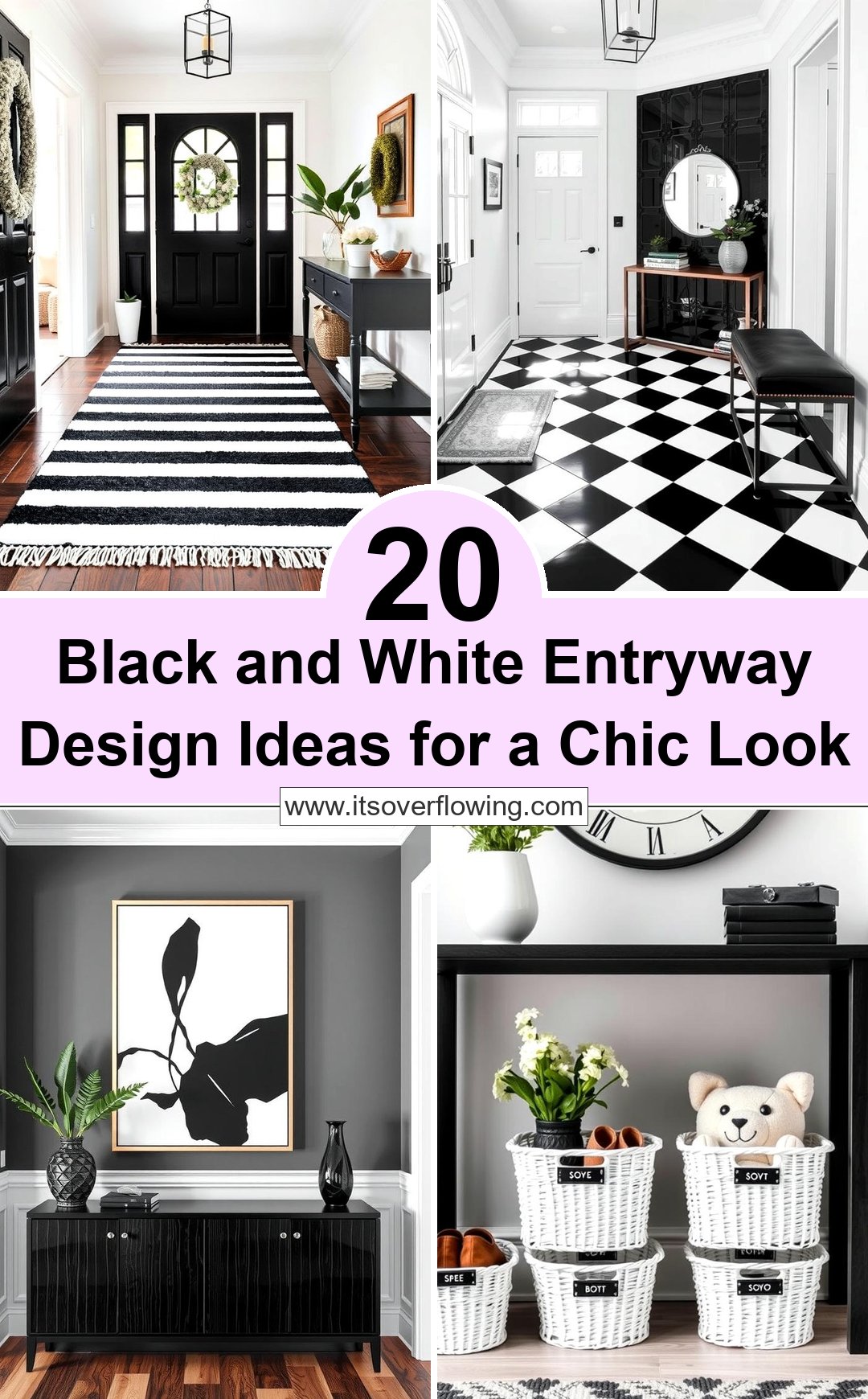 20 Black and White Entryway Design Ideas for a Chic Look