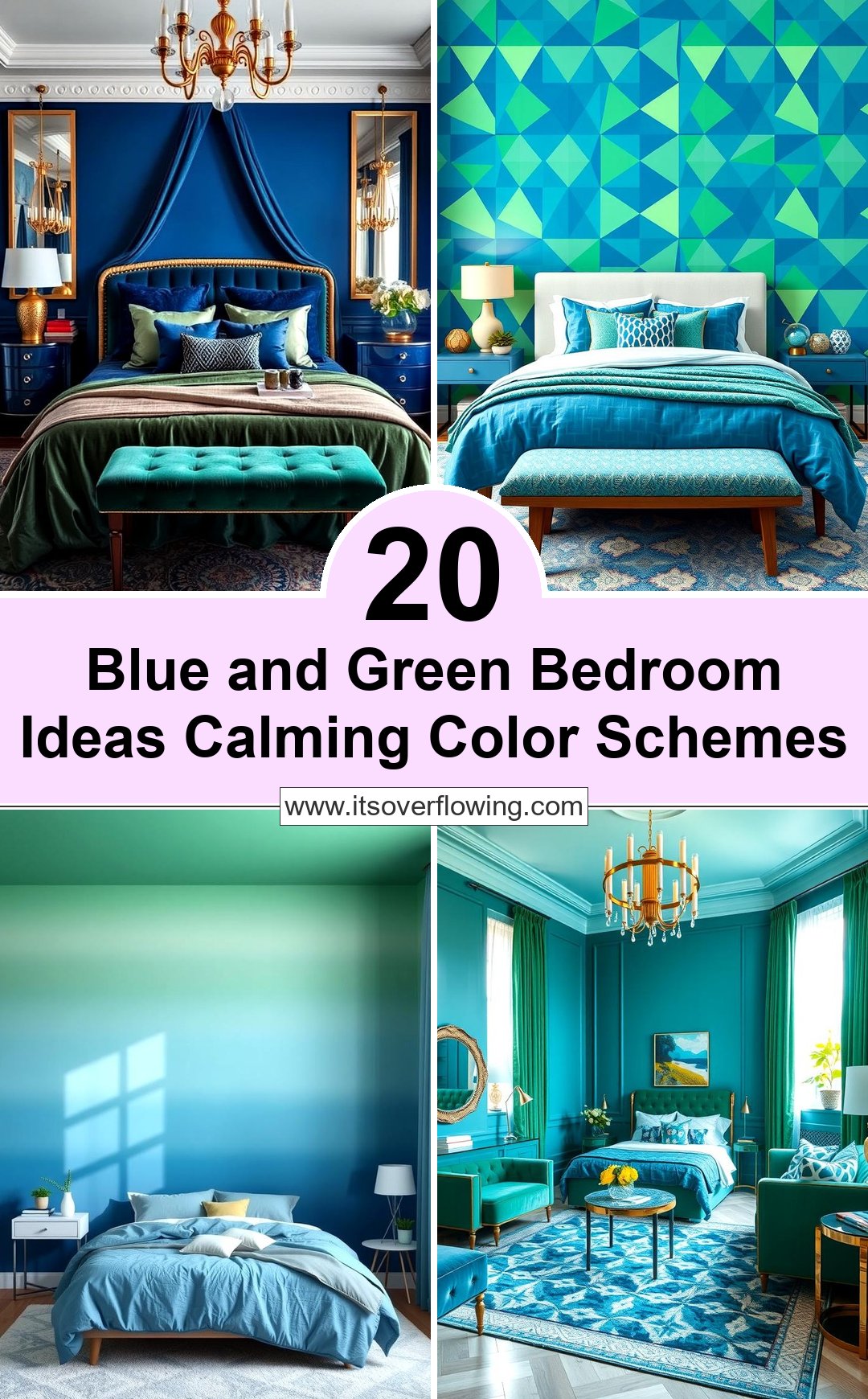 20 Blue and Green Bedroom Ideas: Calming Color Schemes