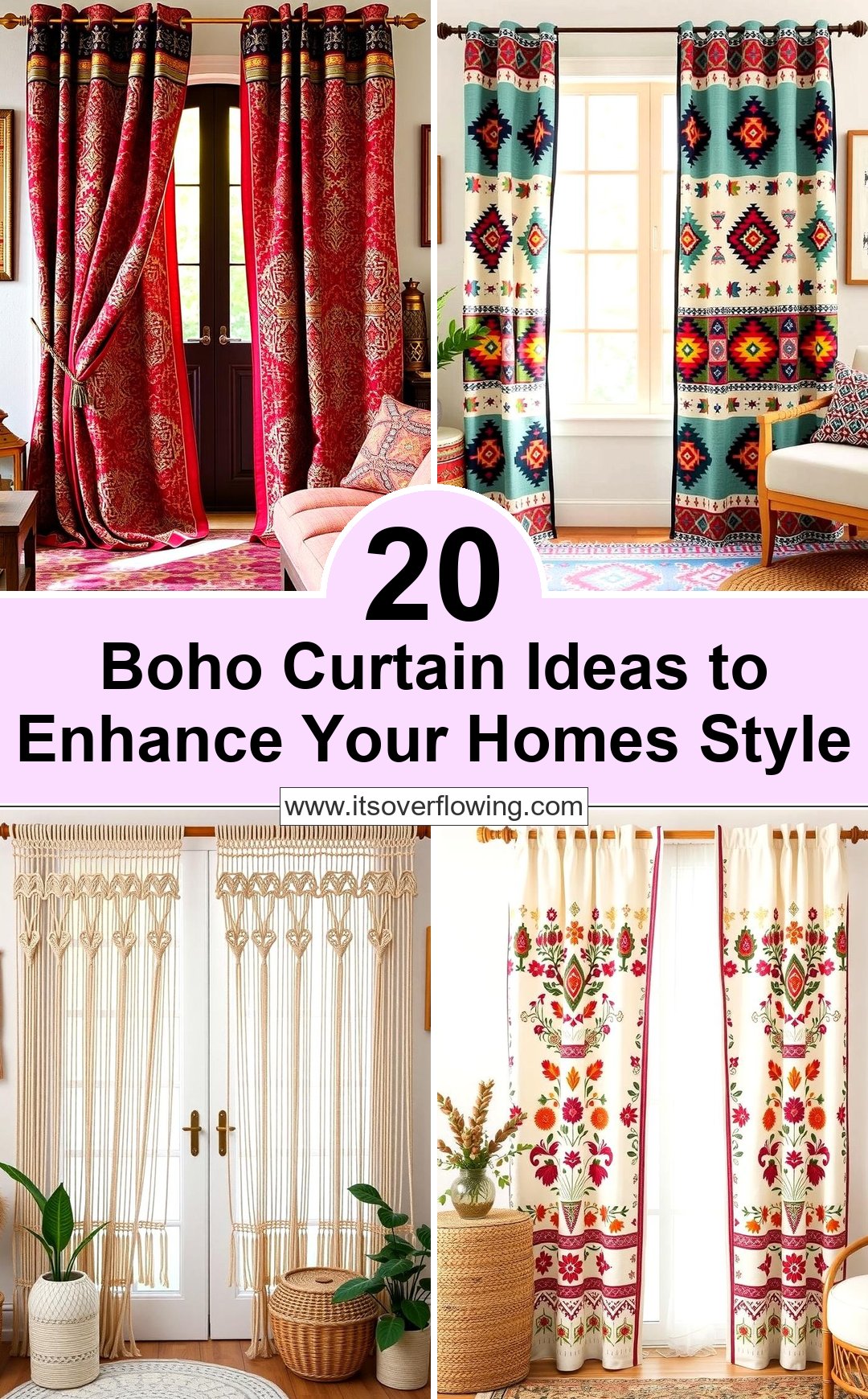 20 Boho Curtain Ideas to Enhance Your Home's Style