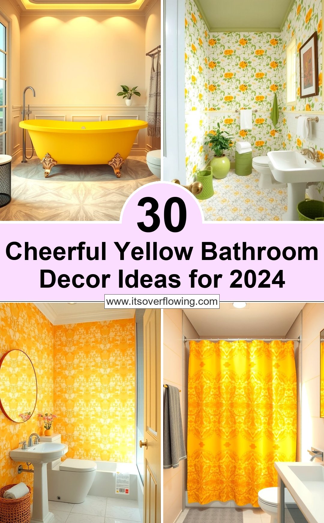 30 Cheerful Yellow Bathroom Decor Ideas for 2024
