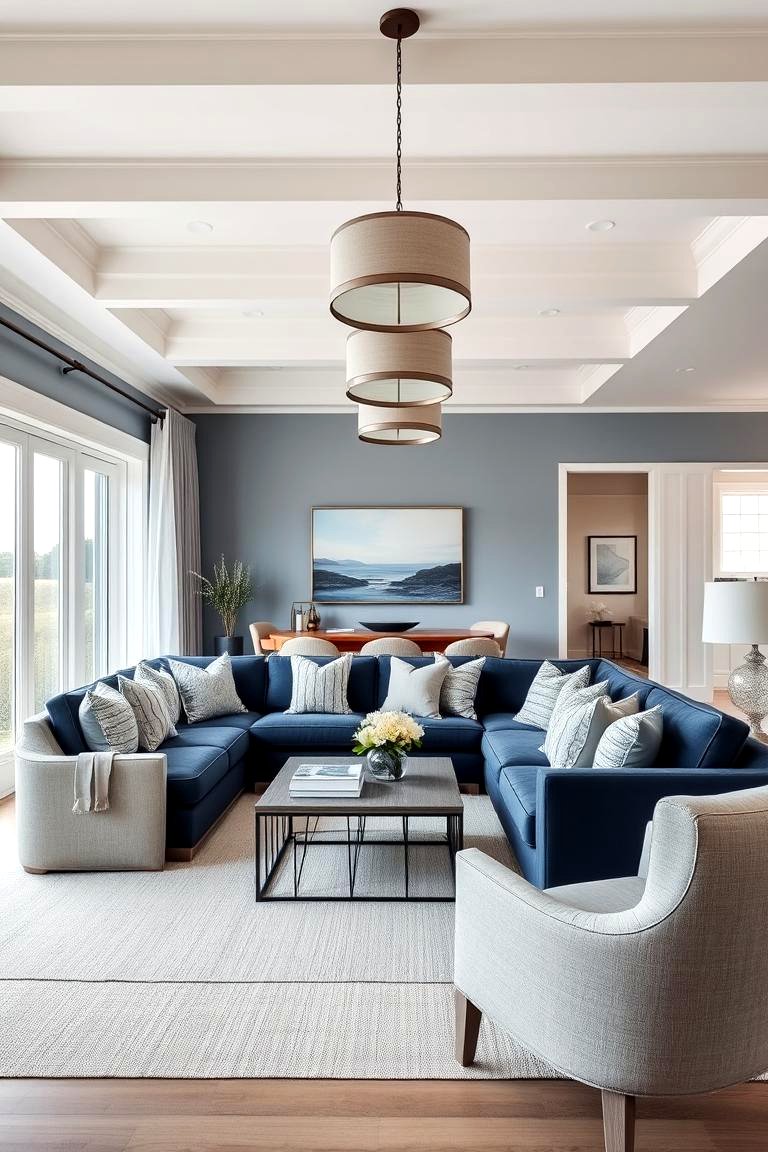 30 Navy Blue and Grey Living Room Ideas for Sophisticated Style