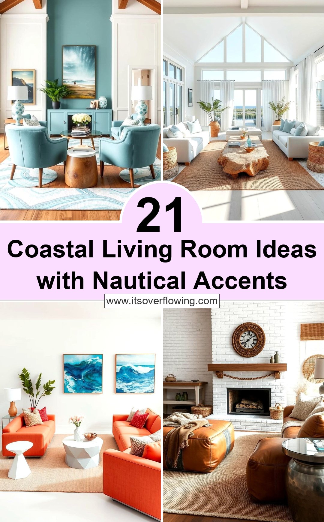 21 Coastal Living Room Ideas with Nautical Accents