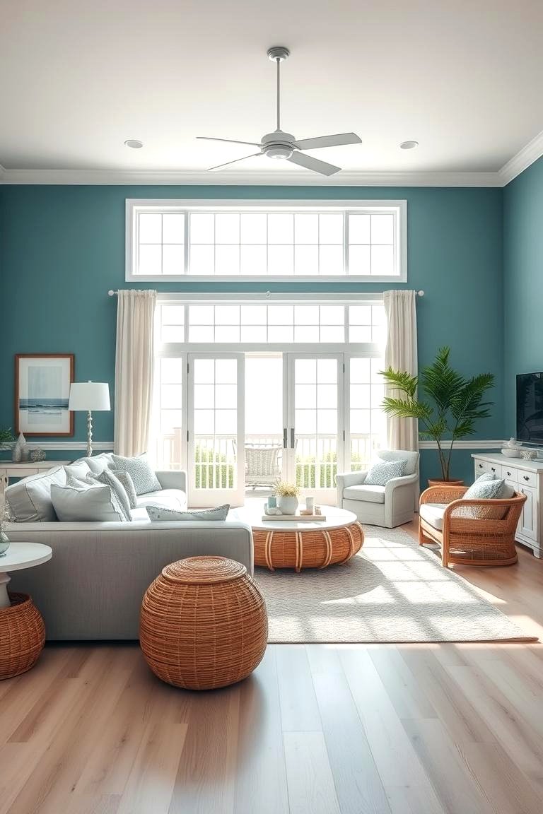 Image showcasing 30 Teal Living Room Ideas For Bold & Serene Interior Spaces