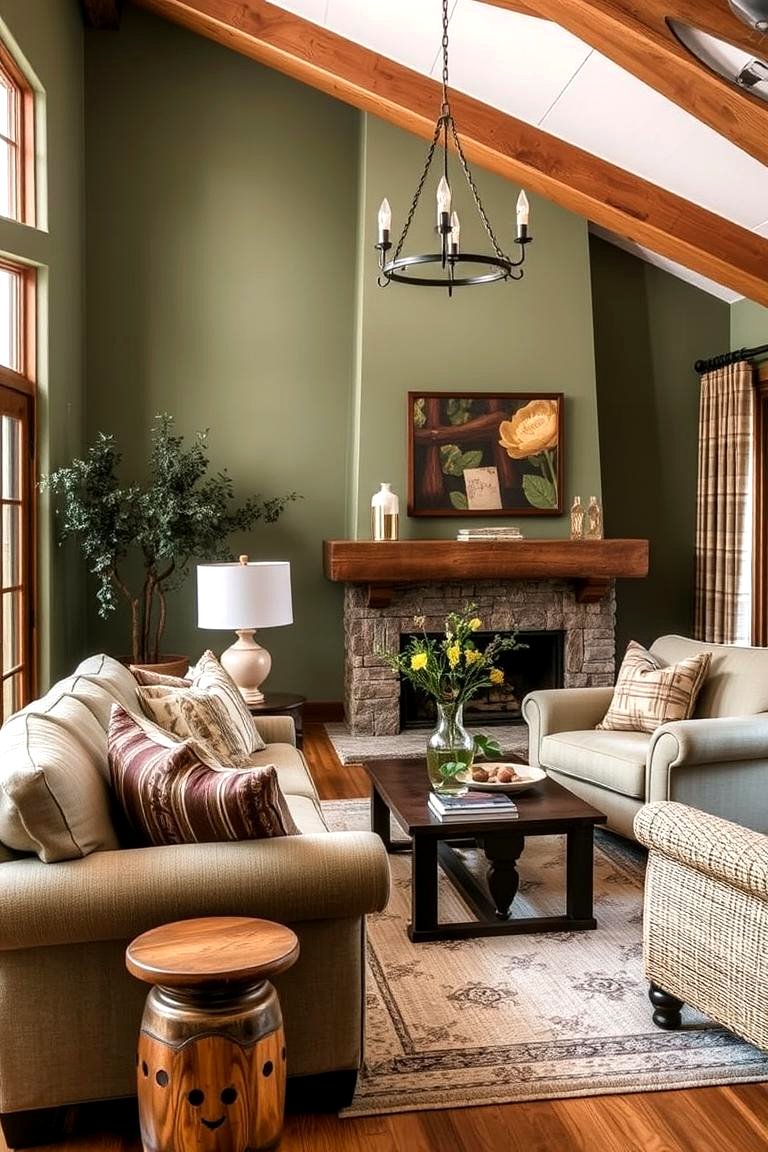 30 Rustic Sage Green Living Room Ideas for Earthy Elegance