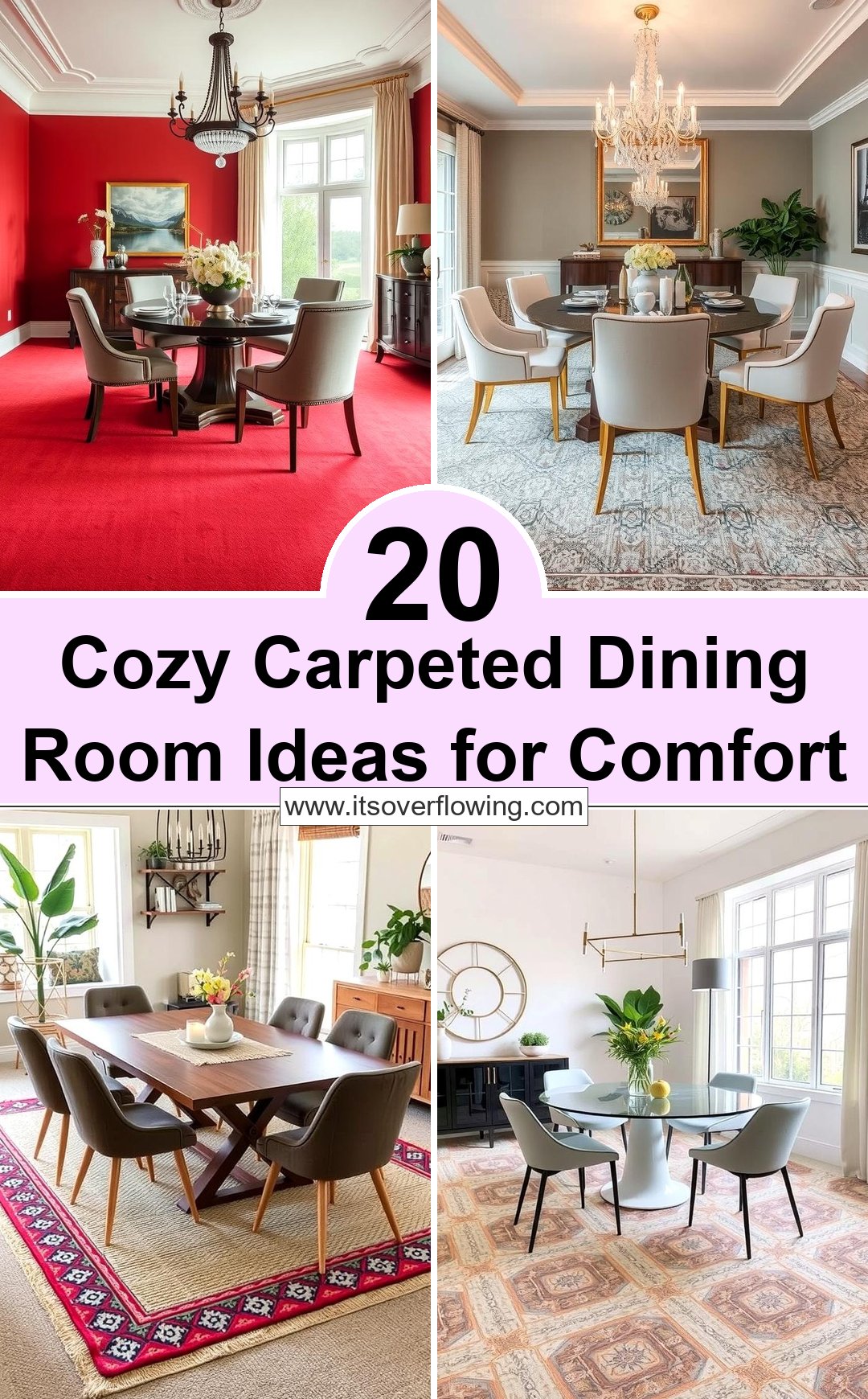 20 Cozy Carpeted Dining Room Ideas for Comfort