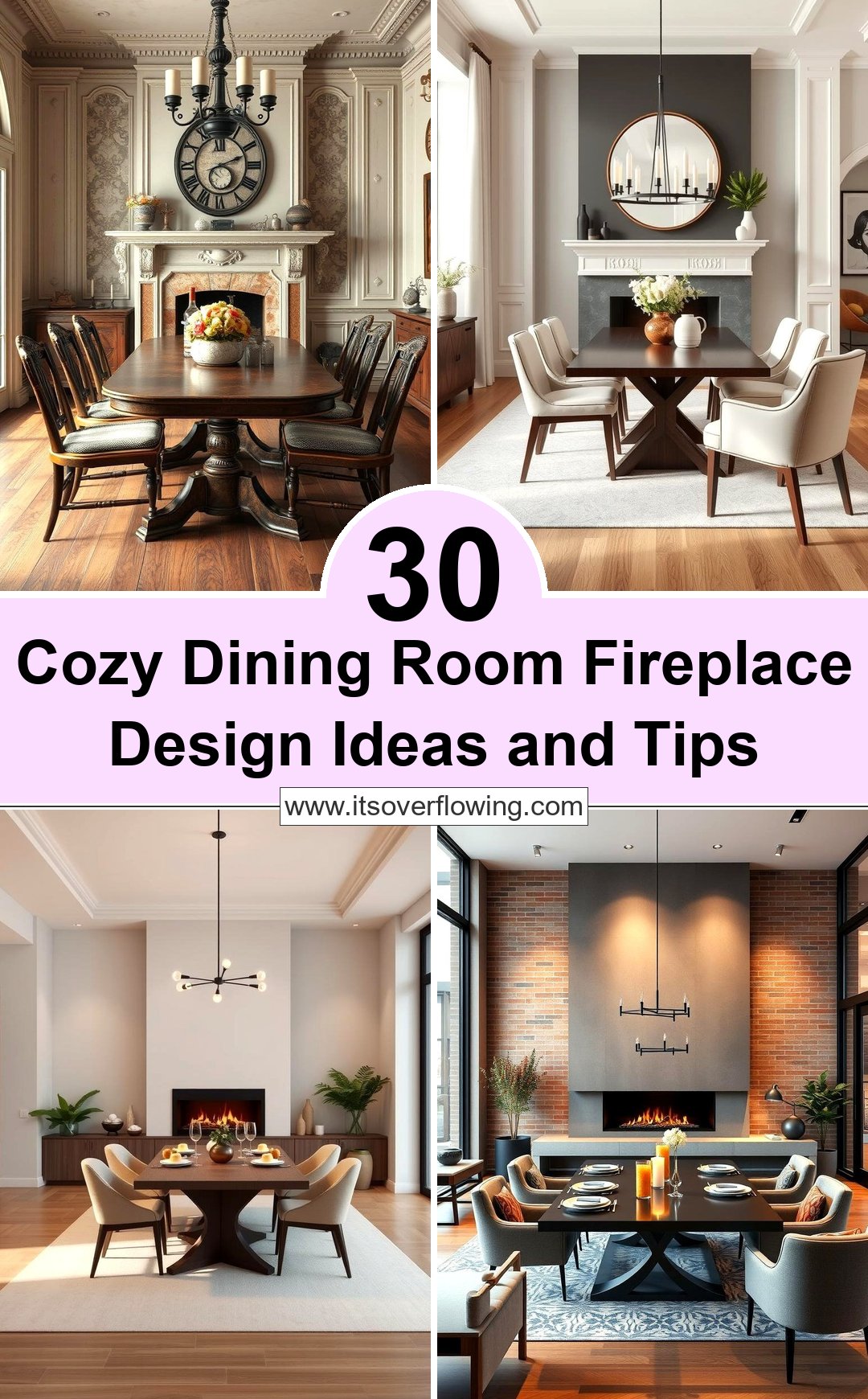 30 Cozy Dining Room Fireplace Design Ideas & Tips