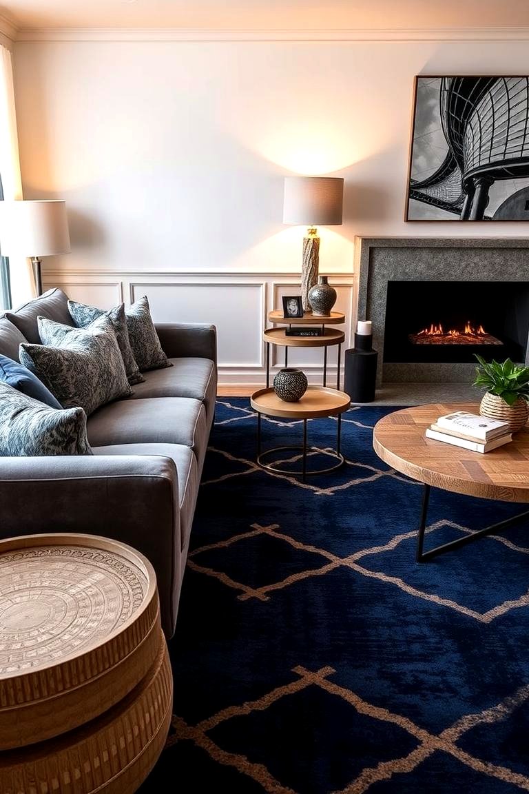30 Navy Blue and Grey Living Room Ideas for Sophisticated Style