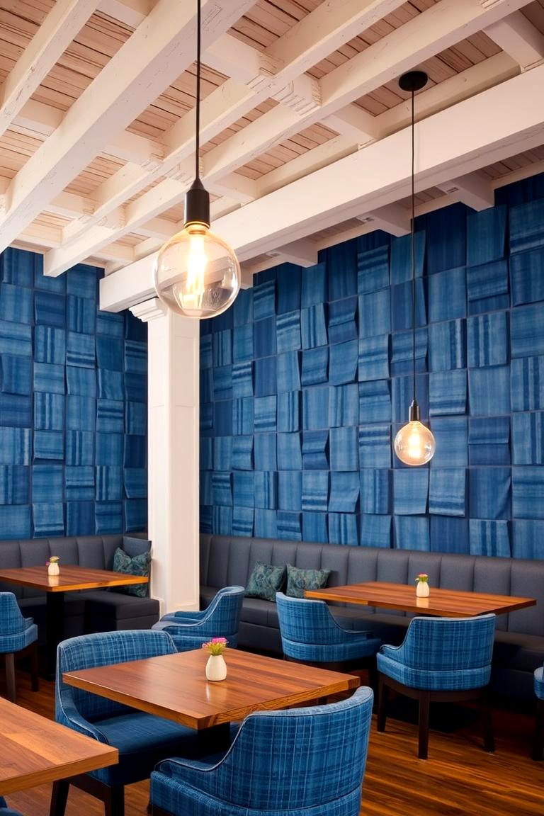 Illustration of Blue And White Minimalist Decor