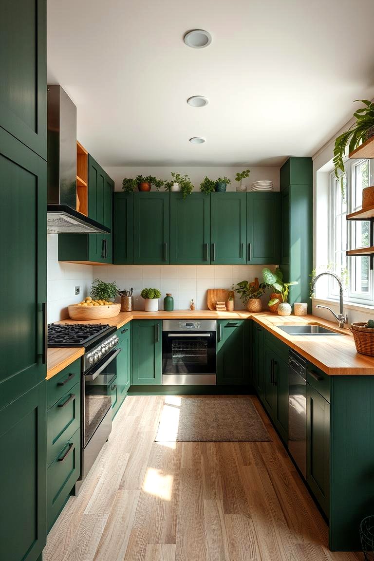 21 Dark Green Kitchen Ideas for Bold Cabinetry