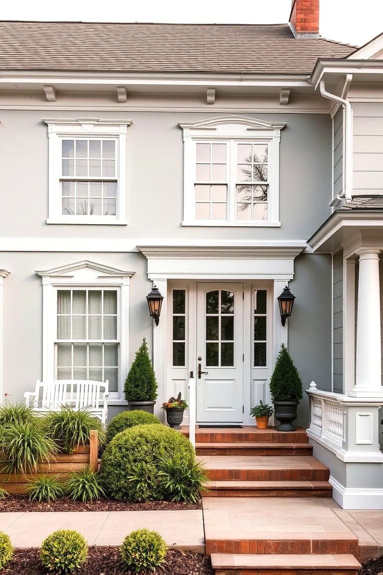21 Gray Exterior House Paint Ideas For Stunning Curb Appeal Elegant Dove Gray Elegance