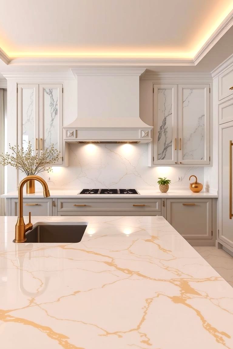 21 White and Gold Kitchen Ideas for Timeless Elegance