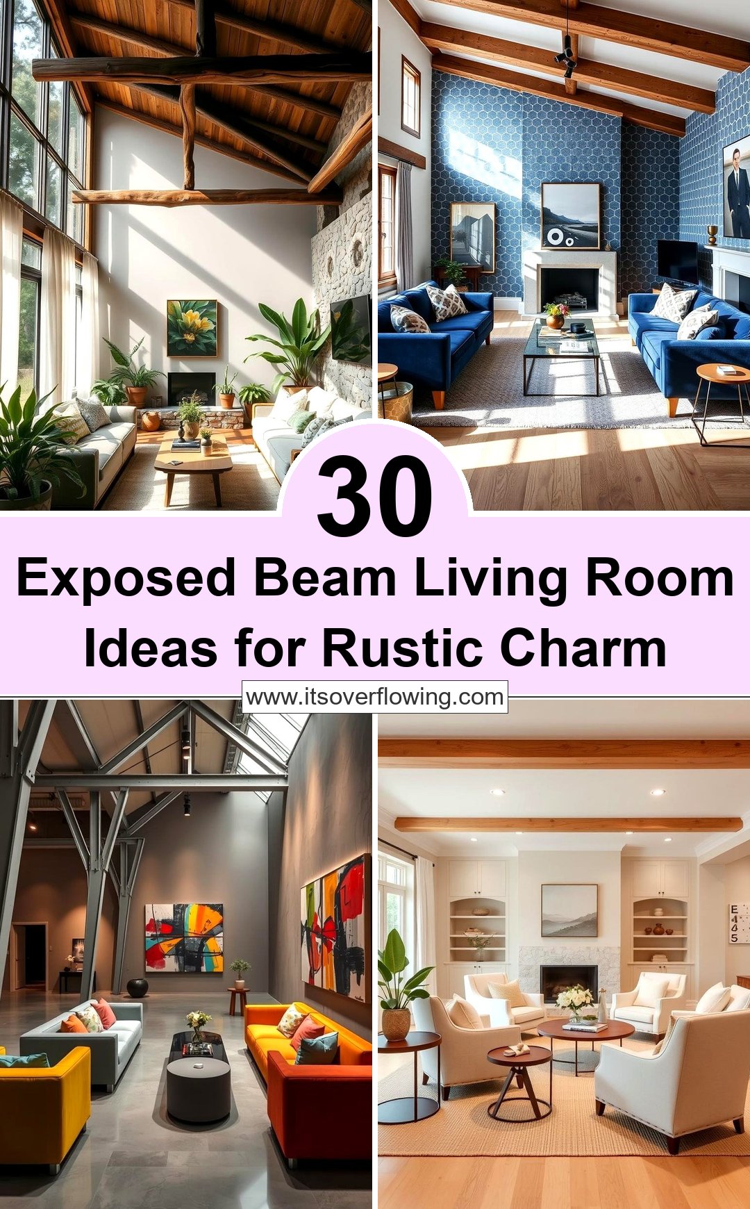 Exposure Beam Design For Living Room Interior photo