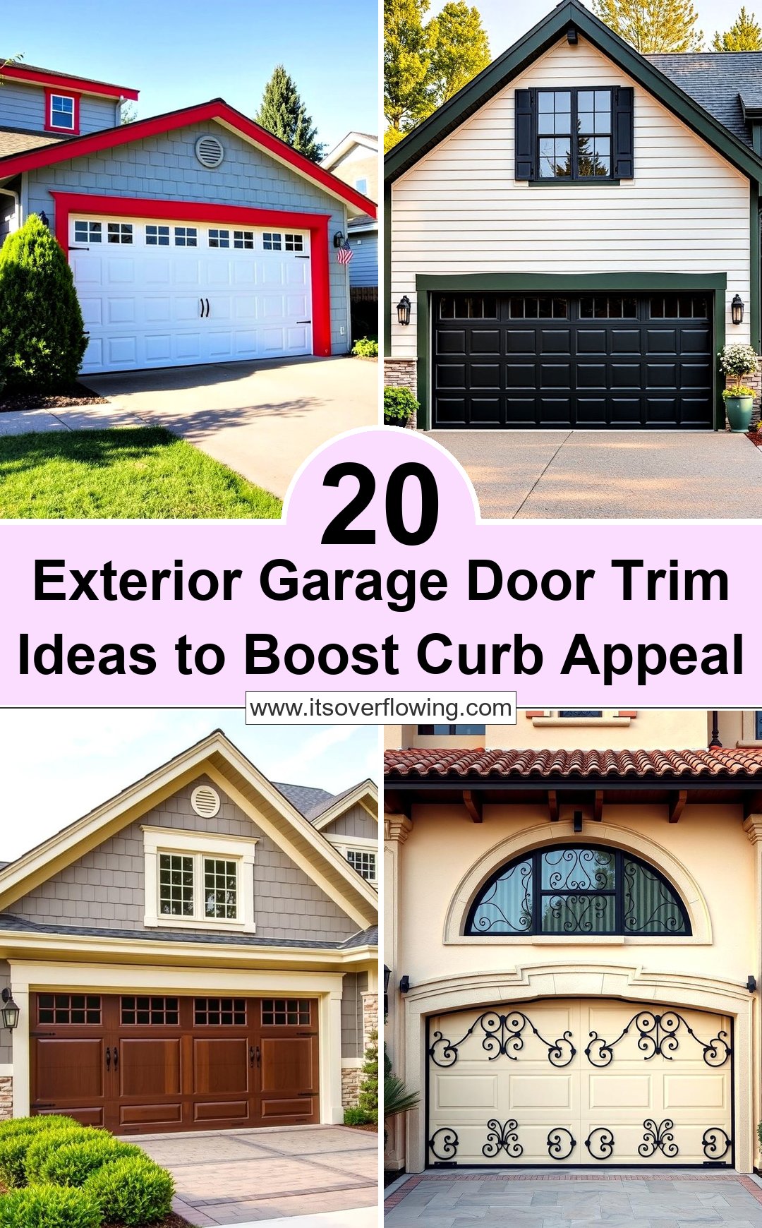 20 Exterior Garage Door Trim Ideas to Boost Curb Appeal