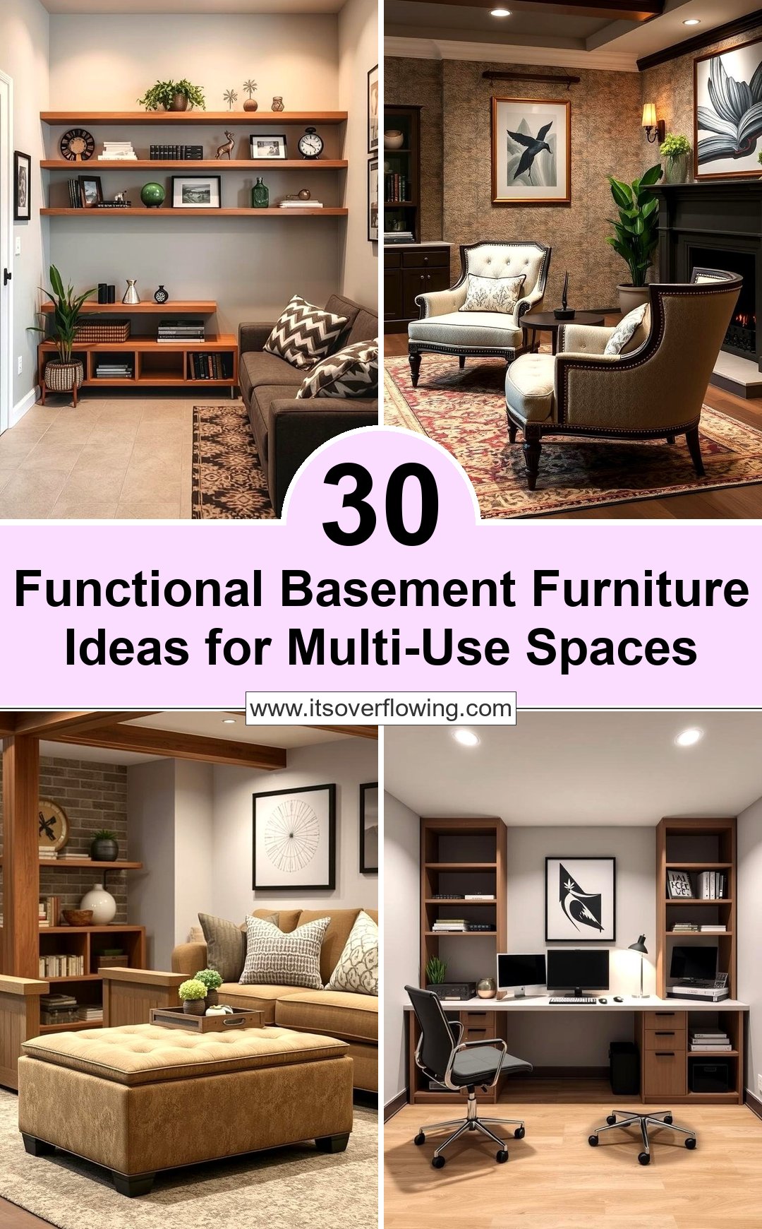 30 Functional Basement Furniture Ideas for Multi-Use Spaces