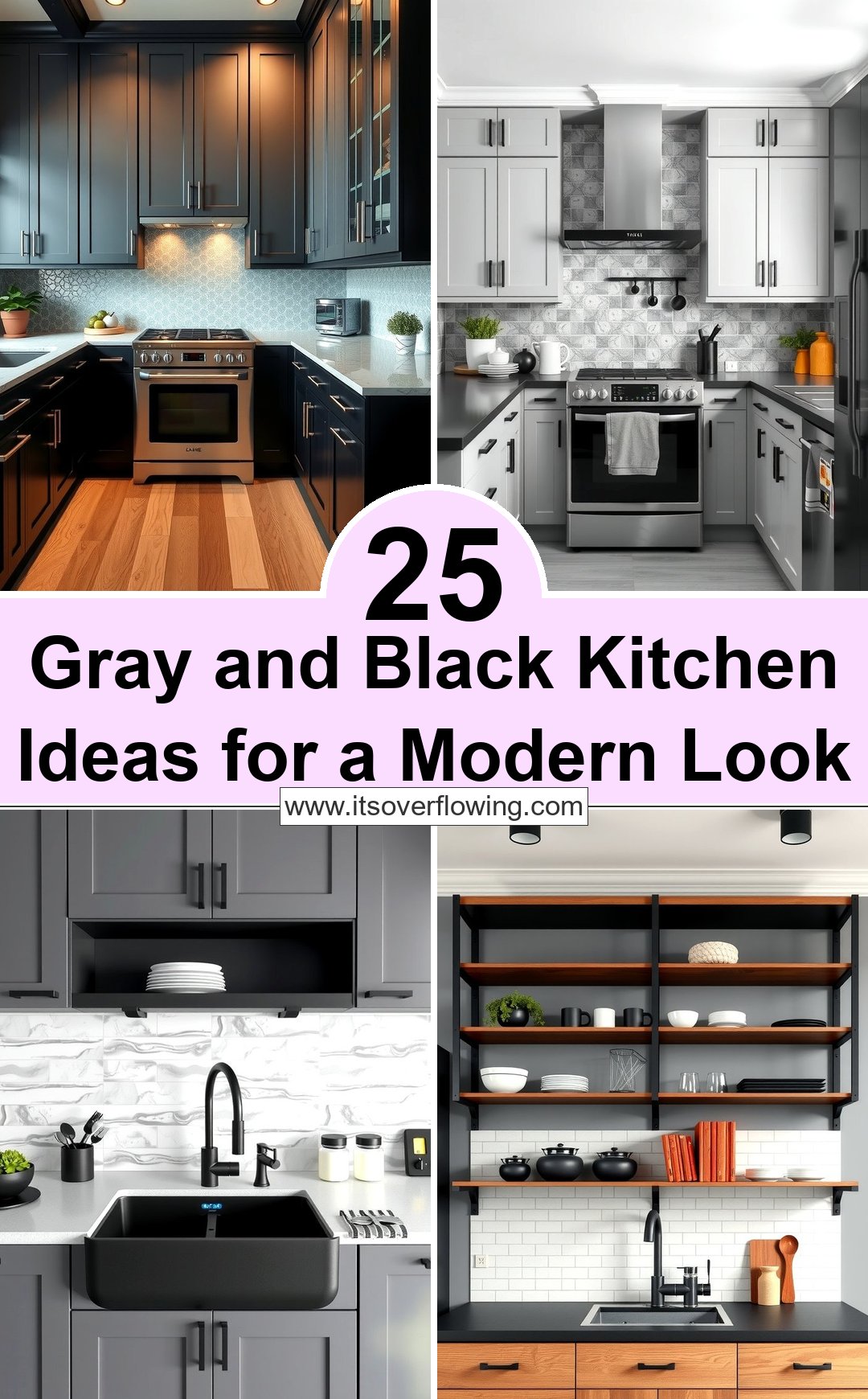 25 Gray and Black Kitchen Ideas for a Modern Look