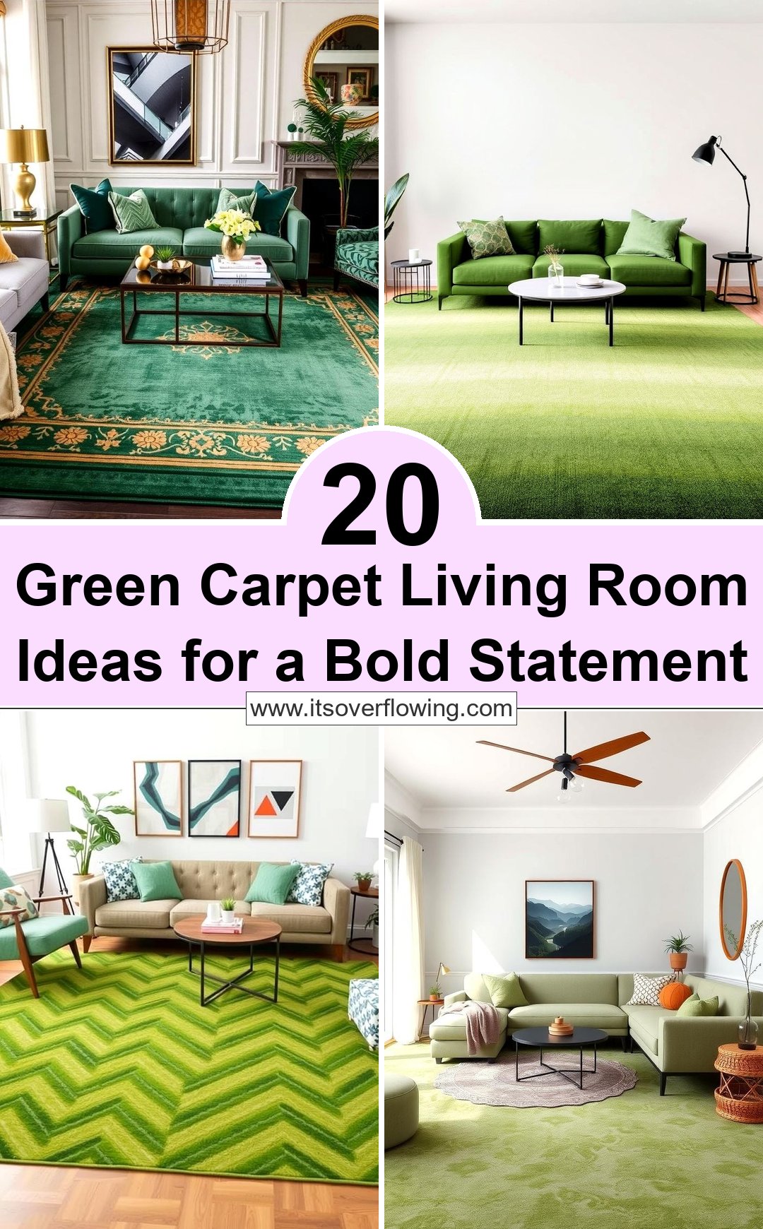 20 Green Carpet Living Room Ideas for a Bold Statement