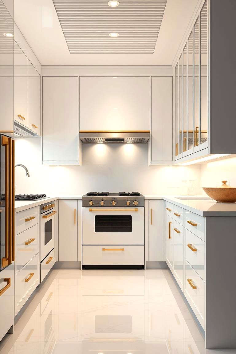 21 White and Gold Kitchen Ideas for Timeless Elegance