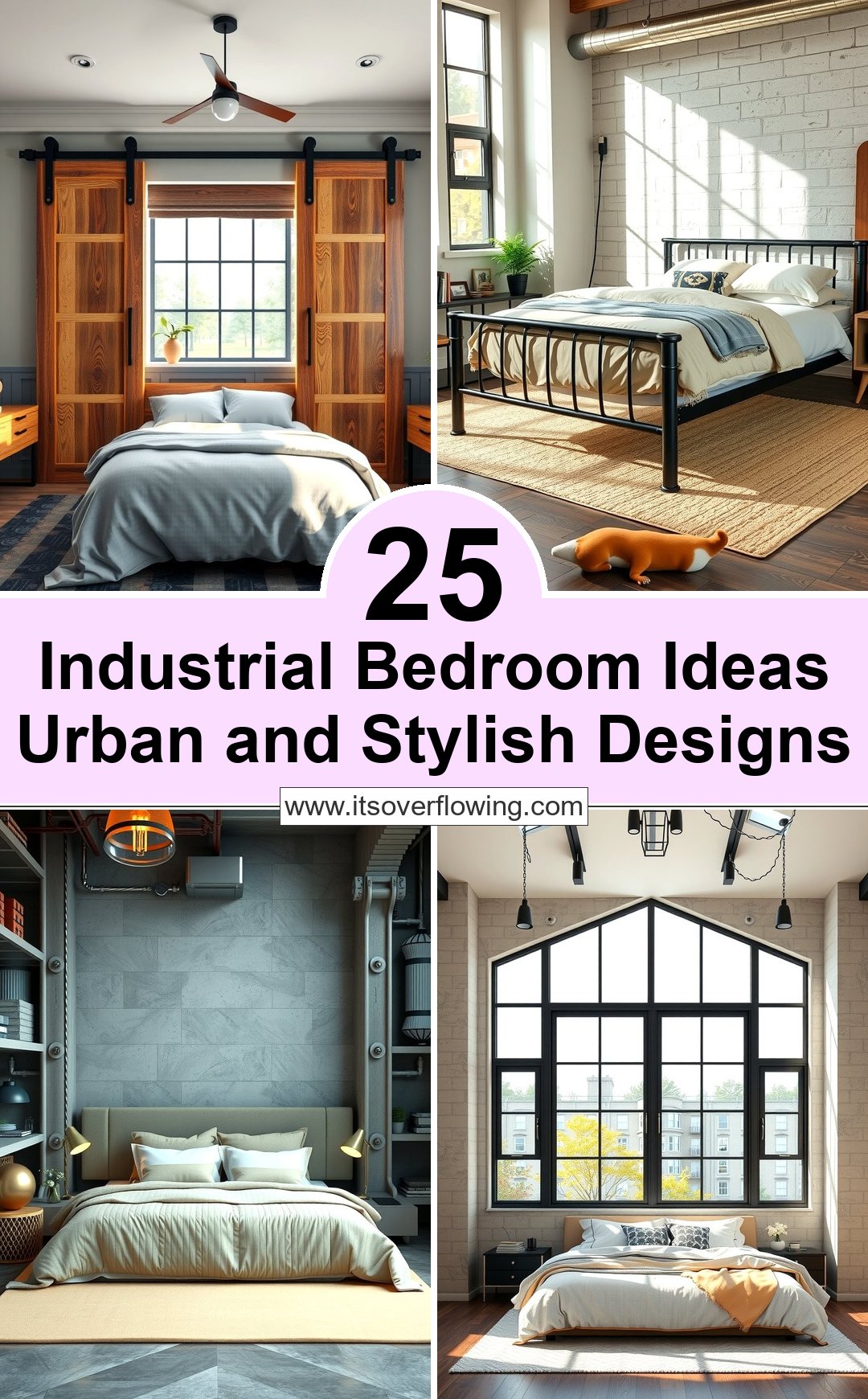 Image showcasing Industrial Bedroom Ideas