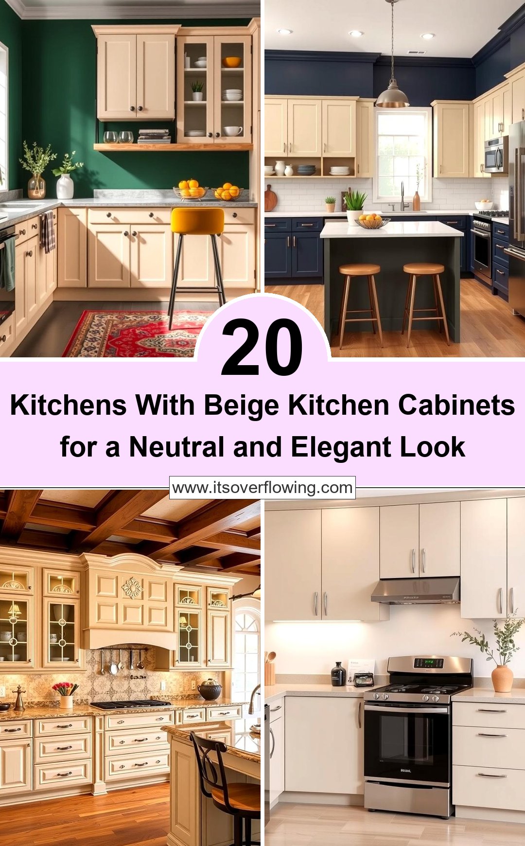 20 Kitchens With Beige Kitchen Cabinets for a Neutral and Elegant Look