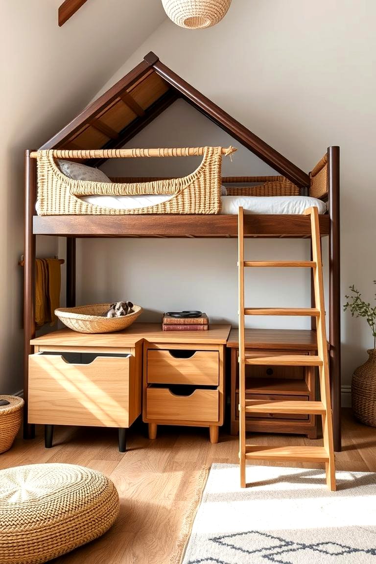Curated visual reference: Gallery Detail: 30 Space Saving Loft Bed Ideas For Modern Bedrooms