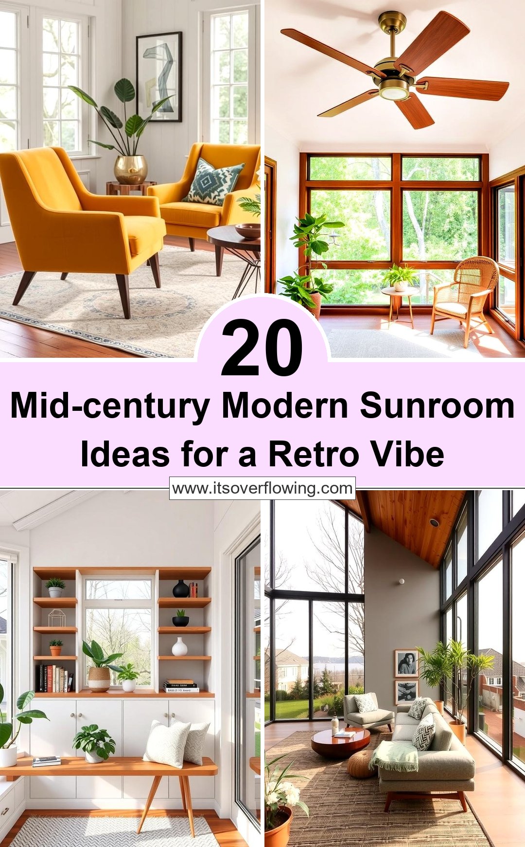 20 Mid-century Modern Sunroom Ideas for a Retro Vibe