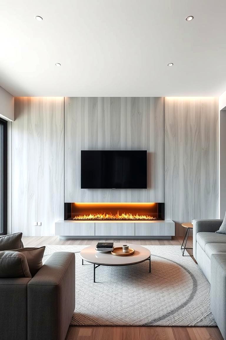 30 Electric Fireplace Ideas With TV Above for Cozy Spaces