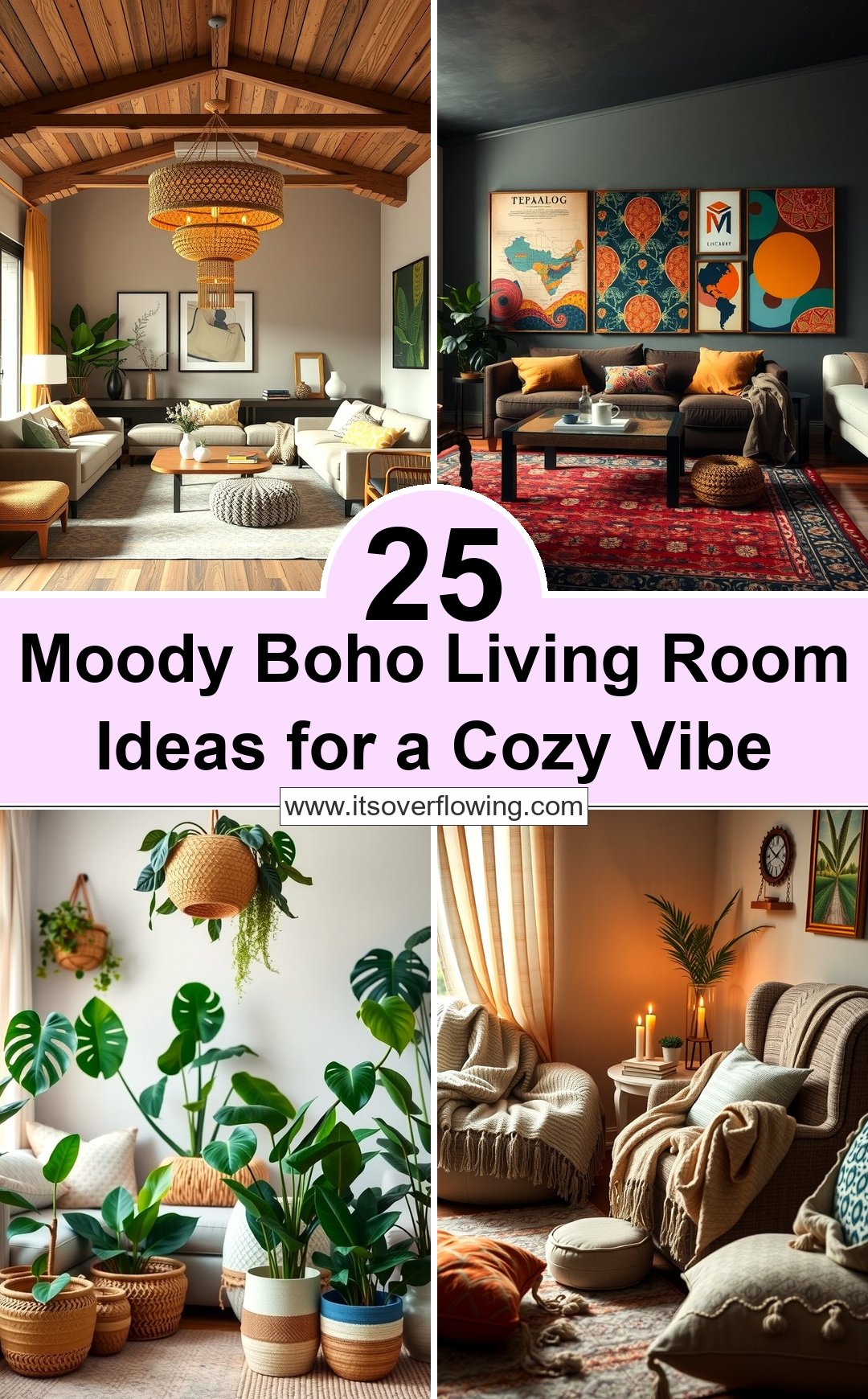 25 Moody Boho Living Room Ideas for a Cozy Vibe