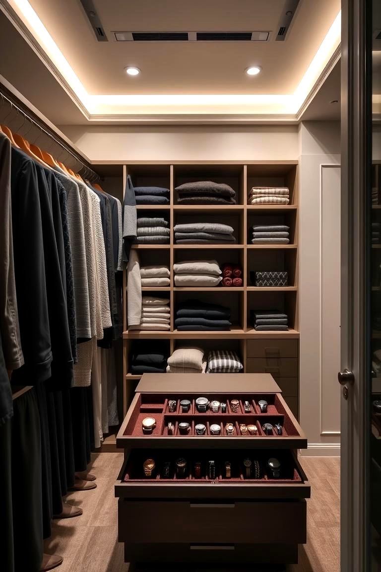 30 Closet Island Ideas: Luxurious Walk-In Storage Solutions