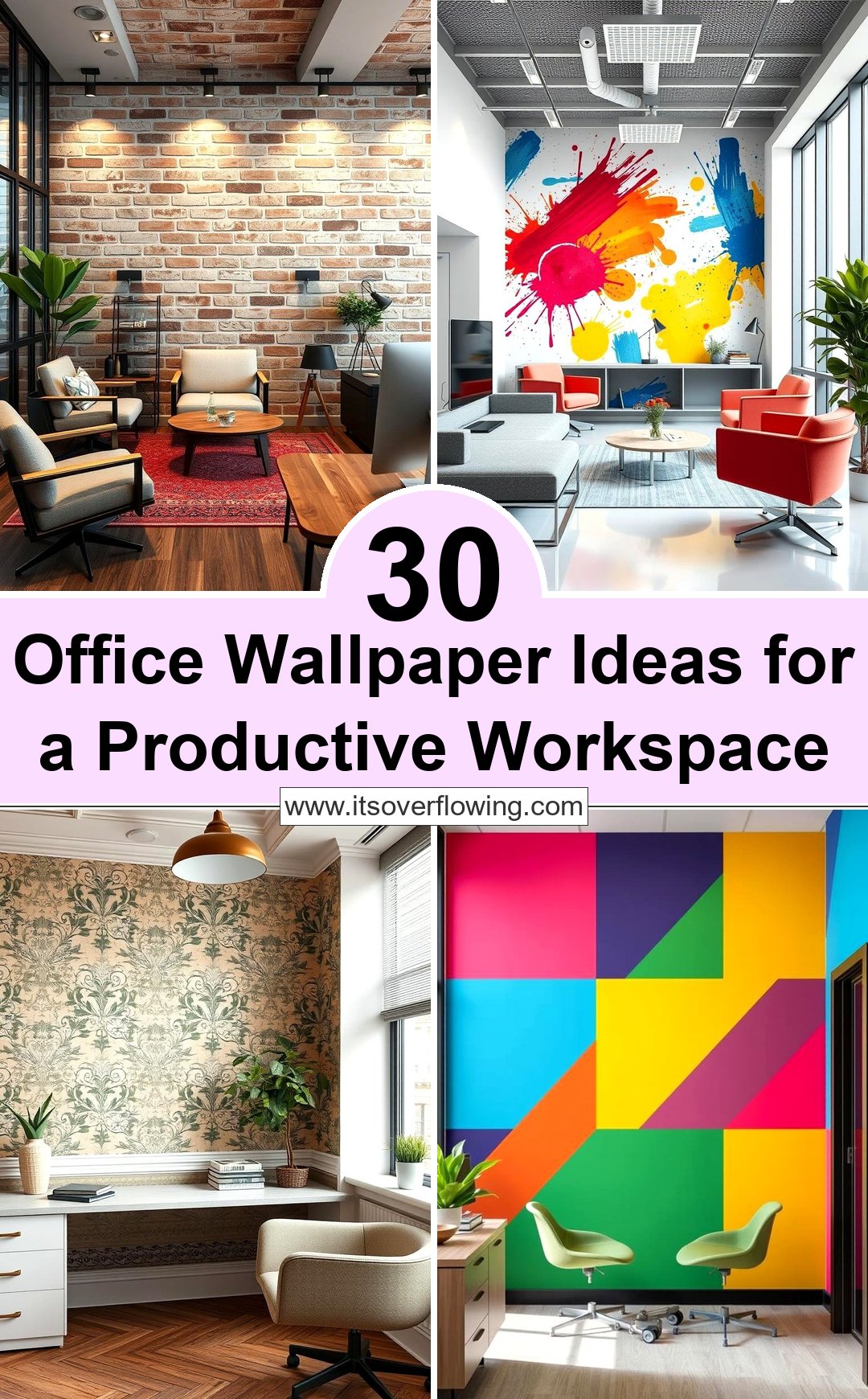 30 Office Wallpaper Ideas for a Productive Workspace