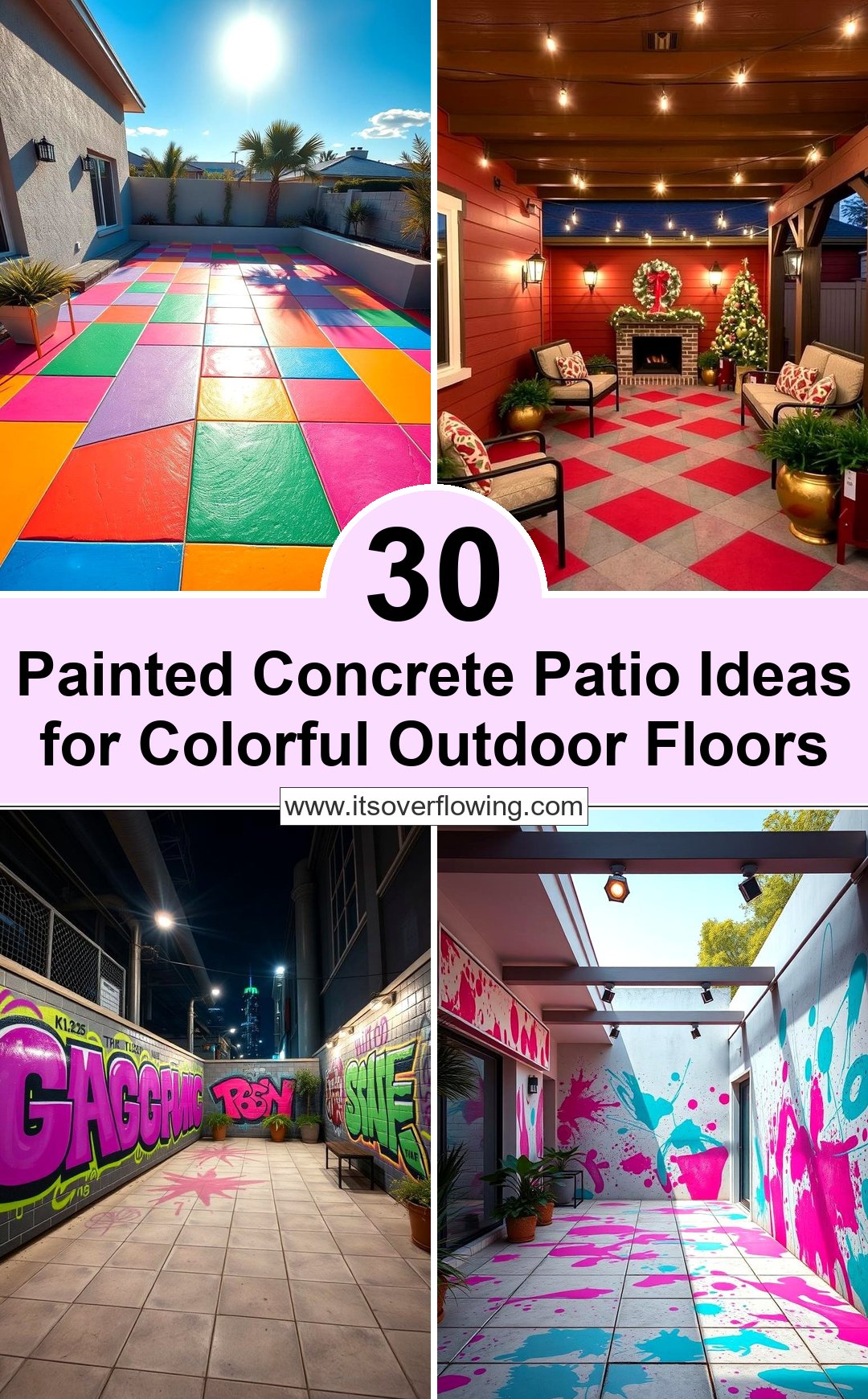 30 Painted Concrete Patio Ideas for Colorful Outdoor Floors