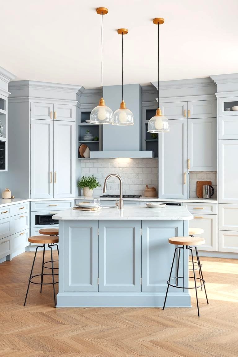 21 Inviting Blue Kitchen Ideas for Coastal or Modern Themes