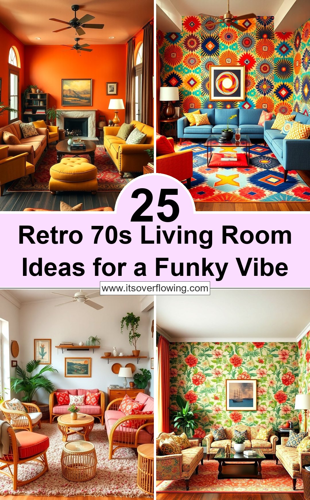 25 Retro 70s Living Room Ideas for a Funky Vibe