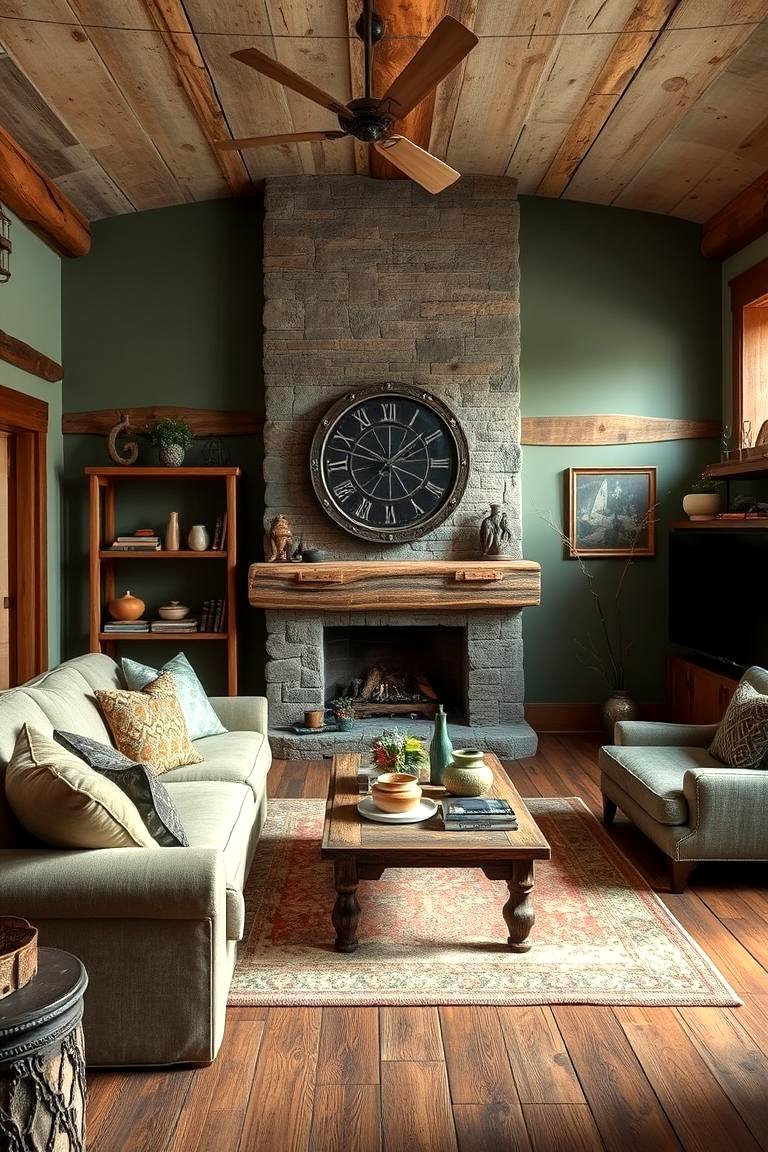 30 Rustic Sage Green Living Room Ideas for Earthy Elegance