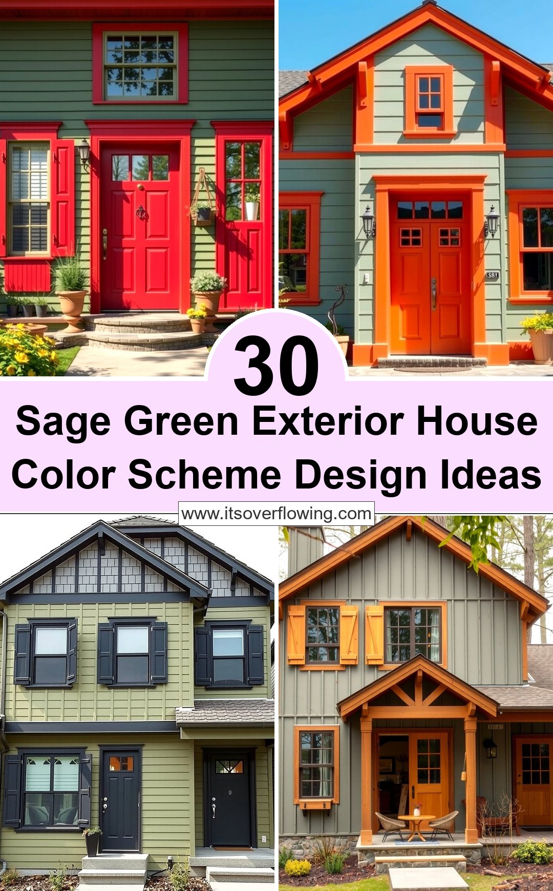 30 Sage Green Exterior House Color Scheme Design Ideas