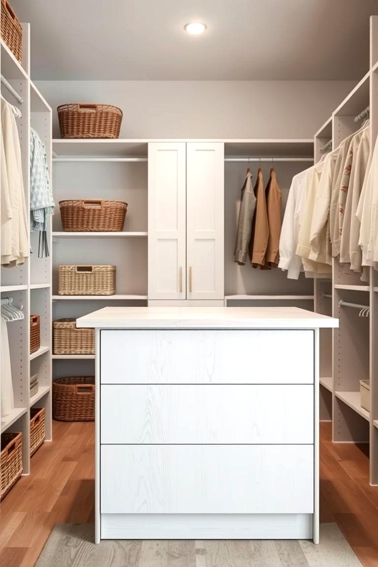 30 Closet Island Ideas: Luxurious Walk-In Storage Solutions