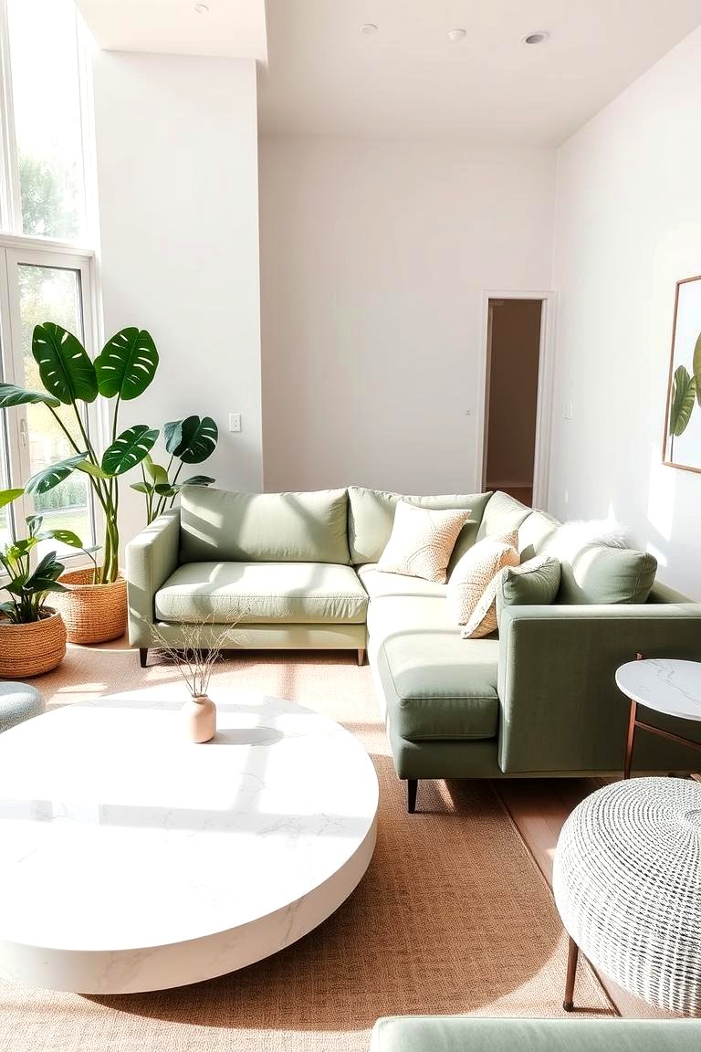 21 Sage Green Living Room Schemes for Calming Interior Designs