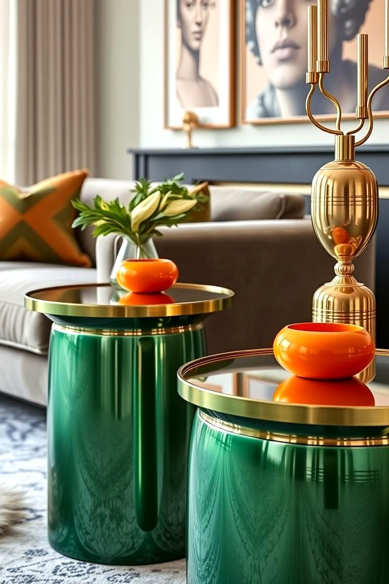 30 Green and Orange Living Room Ideas for Bold Style