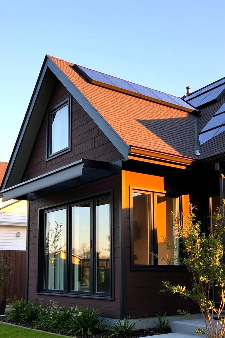 30 Dark Brown House With Black Trim Exterior Design Ideas