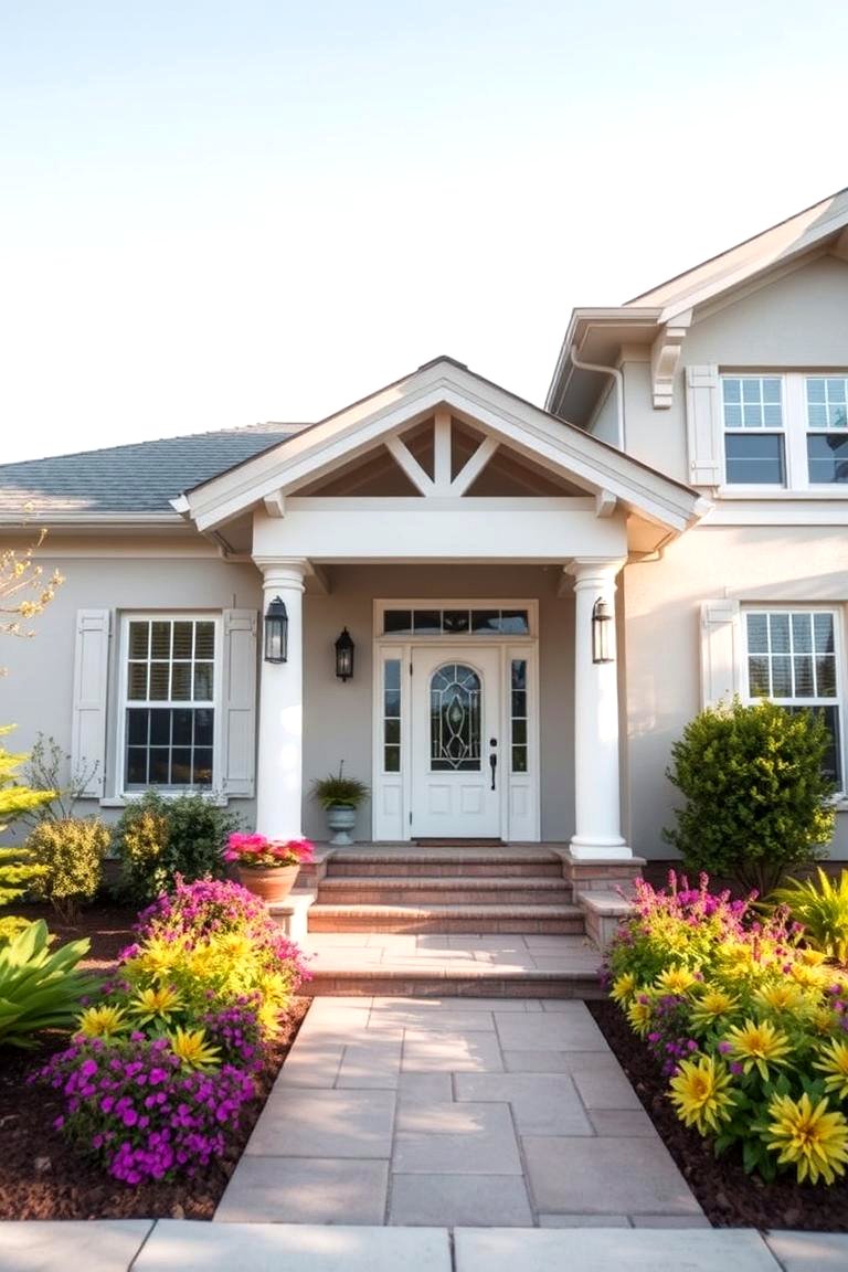 21 Gray Exterior House Paint Ideas For Stunning Curb Appeal Soft Neutral Gray Accent