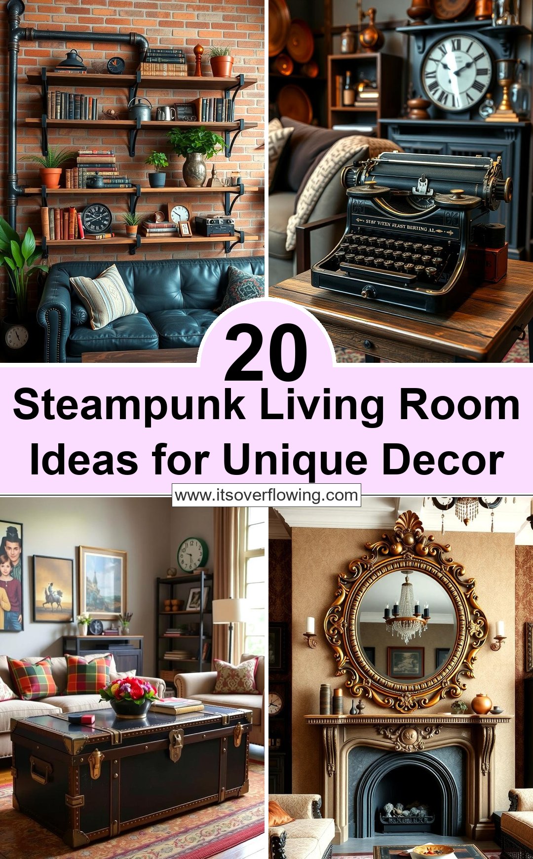 Image showcasing 20 Steampunk Living Room Ideas for Unique Decor