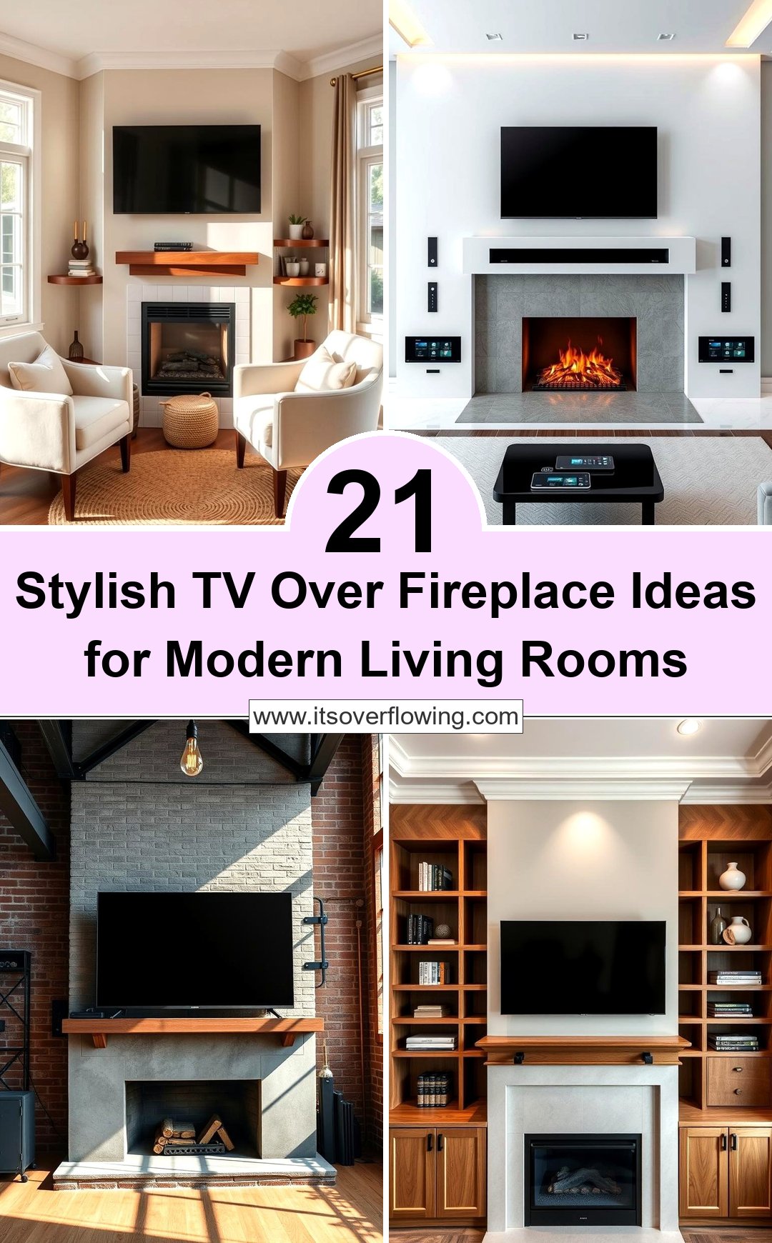 21 Stylish TV Over Fireplace Ideas for Modern Living Rooms