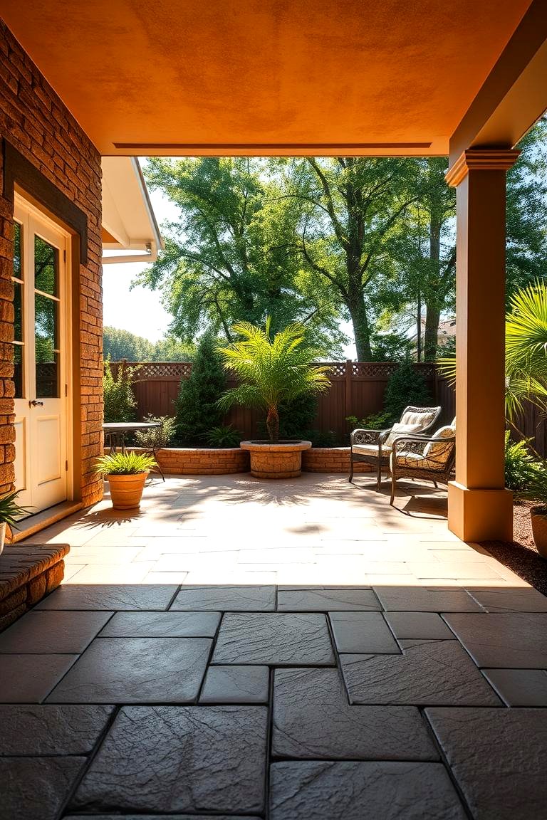 21 Stamped Concrete Patio Designs to Elevate Outdoor Spaces