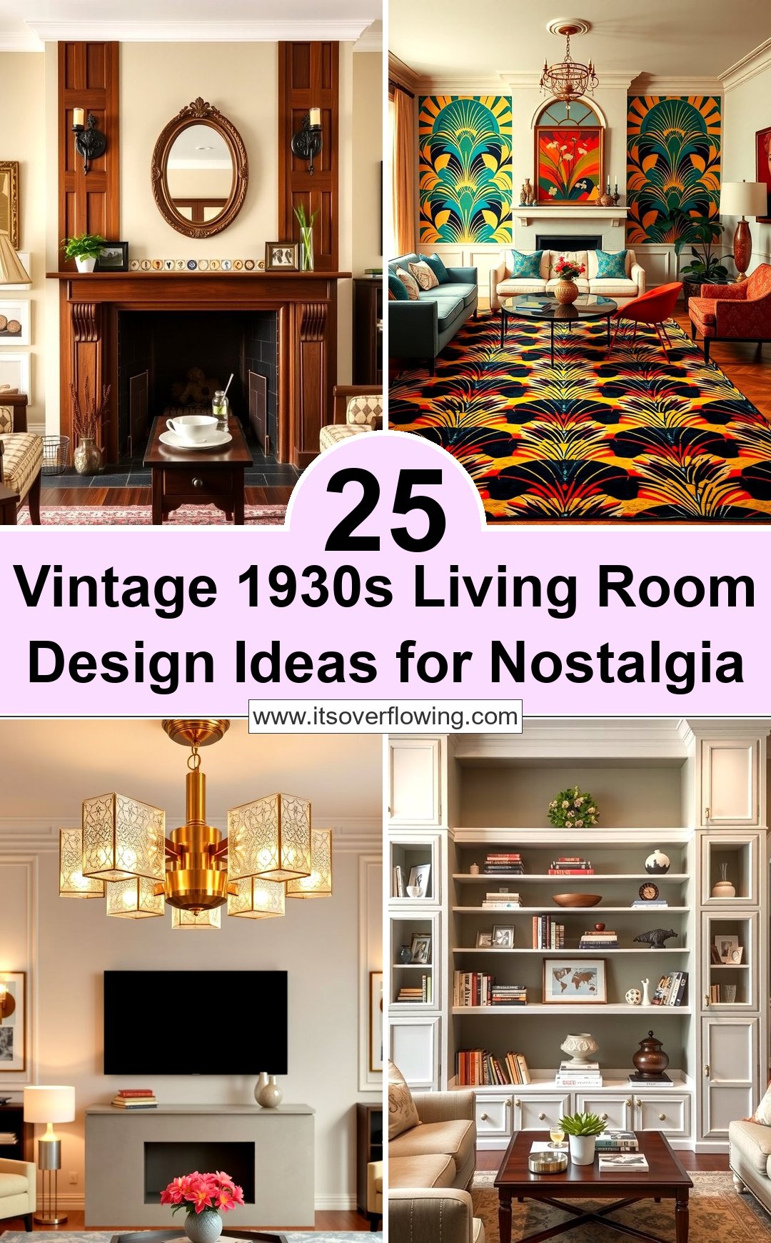 25 Vintage 1930s Living Room Design Ideas for Nostalgia