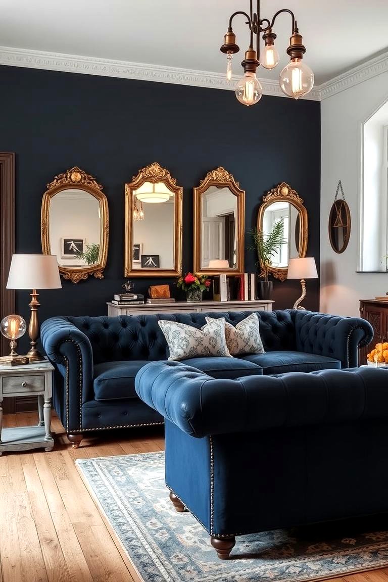 30 Navy Blue and Grey Living Room Ideas for Sophisticated Style